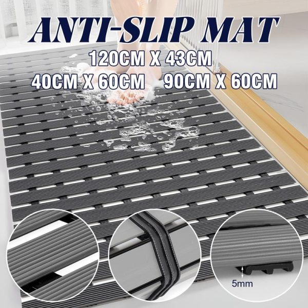 Tikar Lantai Antislip, untuk Pancuran Mandi, Bahan TPE, Kalis Air, Sesuai untuk Bilik Mandi, Pelapik