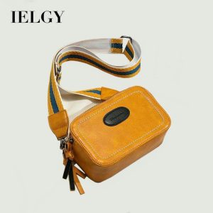 Beg Silang Badan Persegi, IELGY, Tali Bahu Lebar, Tekstur mewah, Gaya Retro Bags Selempang