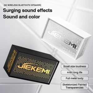 【COD】JIEKEMI X2 Pembesar Suara Mini Bluetooth Luar Mudah Alih HiFi Tanpa Wayar Stereo Pembesar Suara Kecil Bluetooth 5.3 Audio Speaker