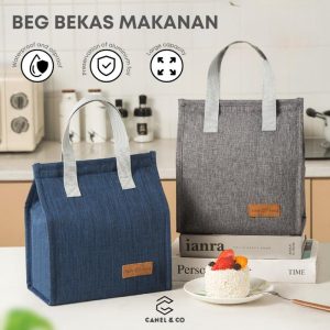 Insulated Thermal Lunch Bag Keep Warm Food Picnic Tote Bag Cooler Bag Beg Bekal Makanan Bento Bag