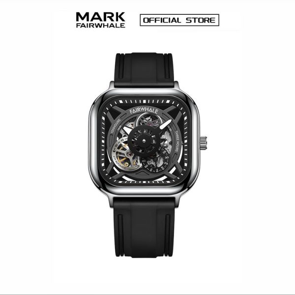 【100% Authentic】Mark Fairwhale - jam tangan mekanikal berongga untuk lelaki, berkilau, bergaya, Tritium Air Flywheel, kalis air 6570 Watches