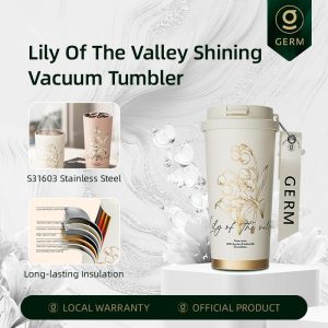 GERM Lily Coffee Cup 500ml S31603 Stainless Steel Thermos Bottle Leakproof Water Bottle Tumbler