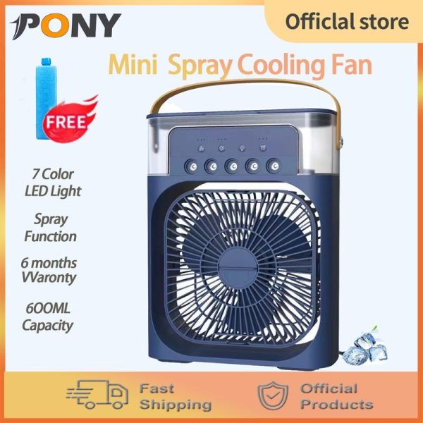 1 free ice pack 6Inches Table Mini Cooling Fan, Kipas Penyejuk Mini Meja 6Inches Adjustable Mobile