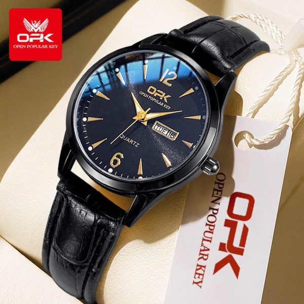 OPK Original Watch Women Luxury Jam Tangan Perempuan Wanita Waterproof Quartz Leather Water Resistant Luminous 8138 Magnet Putaran fashionable Jam kulit perempuan Banyak warna Ada stok tersedia Pemberian hadiah