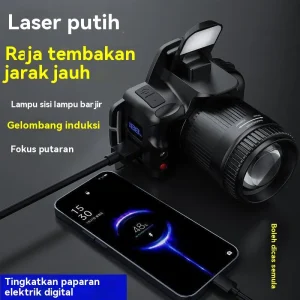 Hadiah Hari Bapa Lampu Depan USB, Penggunaan Luaran, Cahaya Kuat, Bateri Berganda, Bateri Litium, Lumen Tinggi, Sesuai untuk Kerja dan Memancing, Tangkapan Malam, dengan Induksi, Hayat Bateri Panjang