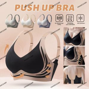 Bra Sukan Wanita, Saiz Besar M-4XL,Sport Outdoor, Anti-gelincir, Tekan Tubi, Tali Bahu Boleh Laras dan Melebar, Selesa dan Bernafas, Sesuai untuk Berkumpul, Pakaian Dalam Gadis, Seluar Dalam