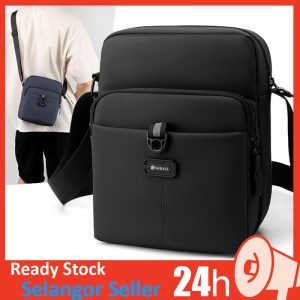 AMG Crossbody Bag Men Large Capacity Oxford Cloth Waterproof Business Multi-pocket Shoulder Bag