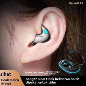 [PRODUK VIRAL]X55 Telinga Tidur Mini Selesa, Panggilan Jelas, Bluetooth 5.4, Tahan Lama, Fon Telinga Bluetooth Serba Boleh
