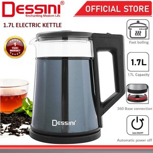 DESSINI ITALY 1.7L Stainless Steel Electric Kettle Automatic Cut Off Boiler Jug Teapot / Cerek