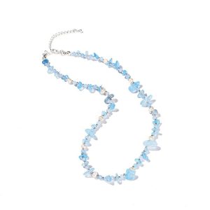 [Permata]Kalung Peluh Musim Panas dan Manik Kristal nilam Tahan Kotor Gelang Cantik Hypoallergenic untuk Wanita Barang kemas yang bergaya dan serba boleh Permata kk