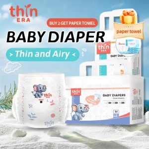 NEW!【Thin Era】 Baby Diaper Extra Soft Skin-Friendly Non-Irritating to the Skin Pull-up Diaper Pants and Tape Diapers SAP Jelly Absorbent Core Cotton