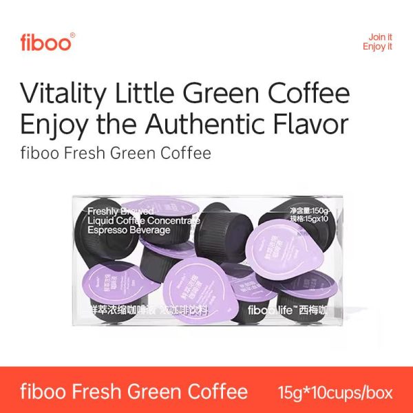 Fiboo Prune Kopi Hitam Americano Segera Tanpa Gula Kopi Pekat Cecair Sesuai untuk Gim