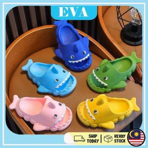 READY STOCK EVA Shark Design Kids Slipper Shoes boy sandal Fesyen Kanak-kanak kid shoes girl