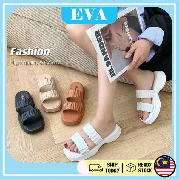 READY STOCK EVA Thick Women's Sandal Kasut Wanita Casual Wedges Flip
