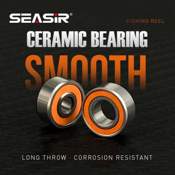 Kekili Memancing, SEASIR, Kekili Tuang Umpan, Kekili Spinnin, Galas Seramik Hibrid, Seramik Penuh, Galas Bebola Berkualiti Tinggi, 3 * 10 * 4mm, 5 * 10 * 4mm
