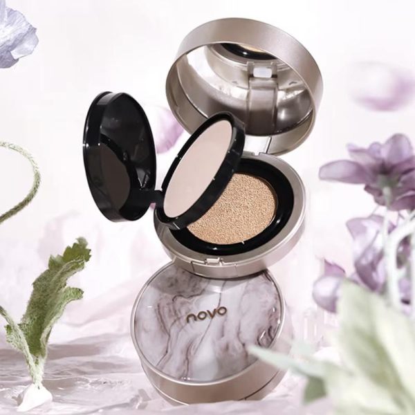 SADOER NOVO 2in1 Cushion Foundation Compact Setting Powder Oil Control Full Coverage Natural Glow Luminous Makeup SPF35 PA+++ Concealer