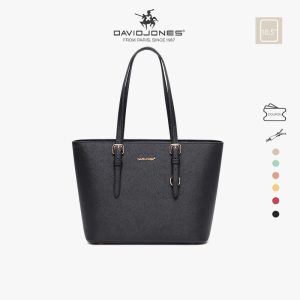 Beg Bahu Tote Kulit PU Sederhana, David Jones, Untuk Wanita, CH21088-TH-C / L