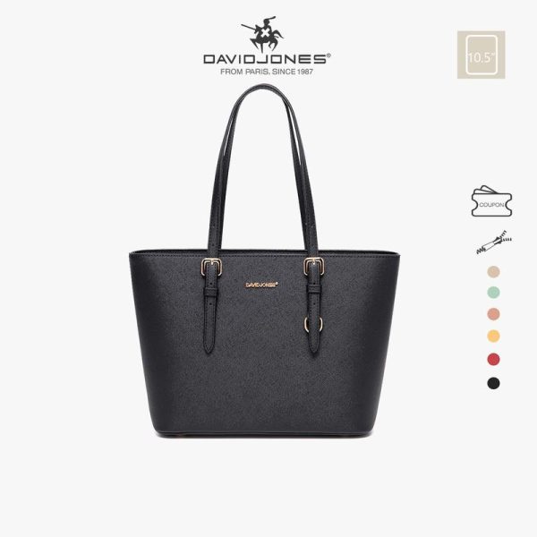 Beg Bahu Tote Kulit PU Sederhana, David Jones, Untuk Wanita, CH21088-TH-C / L
