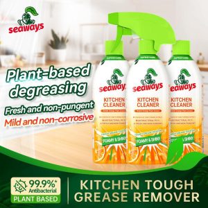 Seaways Pembersih Dapur, Penghilang Noda Minyak, Semburan Penyingkiran Gris, Cecair Pencuci Pinggan, Penyelesaian Pembersihan Periuk, Anti Gris, 480ml