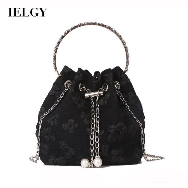 Beg Kain, IELGY, dengan Beg Baldi, Fesyen Ringkas, Beg Utusan Rantai, Untuk Wanita Kanvas Bags