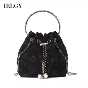 Beg Kain, IELGY, dengan Beg Baldi, Fesyen Ringkas, Beg Utusan Rantai, Untuk Wanita Kanvas Bags