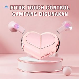 Yisen M520 Heart Bluetooth Earphones Headphone High Quality Change Shape TWS Headset Women Cute Special Gift Audio Wireless