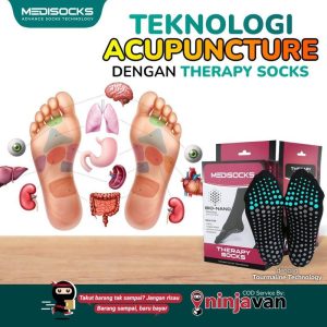 [MEDISOCKS] Stokin Terapi dengan Teknologi Tourmaline dan Kain Kapas Lembut unisiex tengah hitam