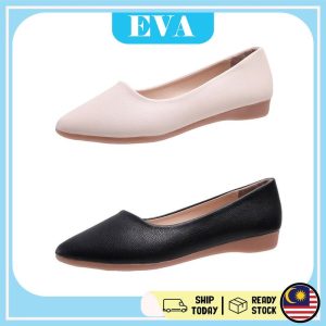 READY STOCK EVA Women Casual Flat Shoes Office Casual Wear kasut Mengandung Kasut Perempuan Wanita