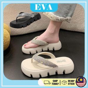 READY STOCK EVA Sandals Women Kasut Wanita Shoes Perempuan Medium Heel