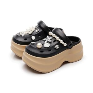 Kasut Sandal Musim Panas, Untuk Wanita, Tumit Tinggi 7cm, Gaya Kasual, Sesuai untuk Wanita, Kasut Pantai, Sandal Platform Wanita, Jualan Panas