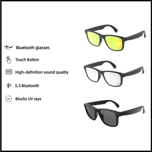 Airmars G10, Cermin Mata Bluetooth Pintar,Ketibaan Baru, Sesuai untuk Sukan Luaran, Teknologi Lanjutan, Pelbagai fungsi, Membolehkan Anda Mendengar Muzik dan Membuat Panggilan, Alat Dengar, Serasi dengan Muzik Eyewear Sunglasses