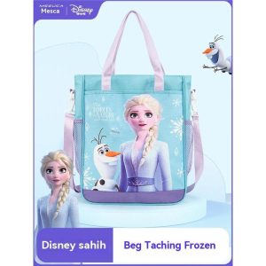 Beg Seni Sekolah Rendah Perempuan, Beg Silang Badan Pegang Tangan Disney, Kapasiti Besar, Sesuai untuk Kelas Mekap dan Belajar Kanak-kanak, [COD]