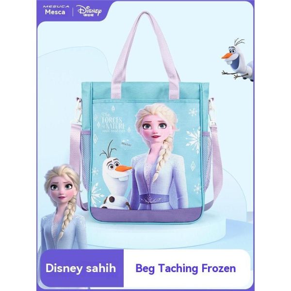 Beg Seni Sekolah Rendah Perempuan, Beg Silang Badan Pegang Tangan Disney, Kapasiti Besar, Sesuai untuk Kelas Mekap dan Belajar Kanak-kanak, [COD]