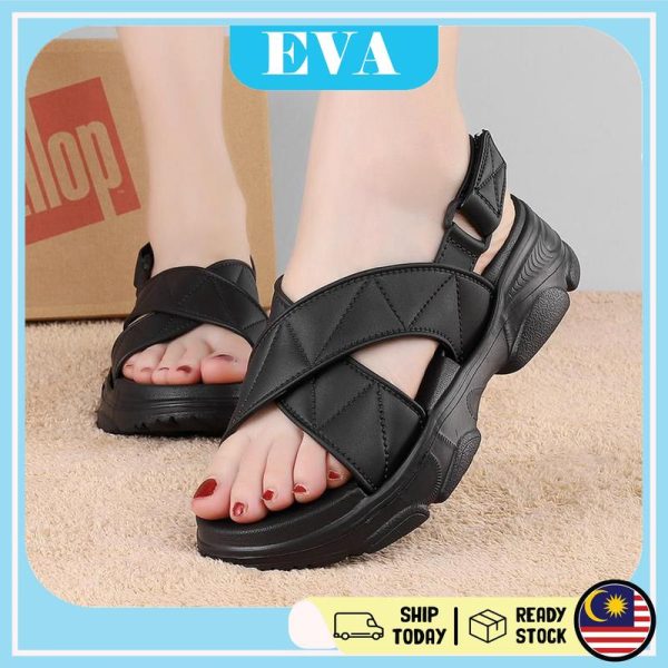 READY STOCK EVA Wanita Kasut Women Sandal Kasut Perempuan Heel Shoes Slipper Fashion Kasual