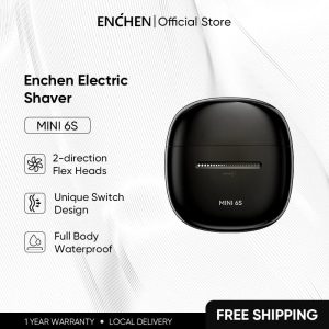 【COD】Enchen Mini 6S Electric Shaver Unique Slide Touch Switch 100% Waterproof Portable Shaver Magnetic Cutter Head Shaver Man