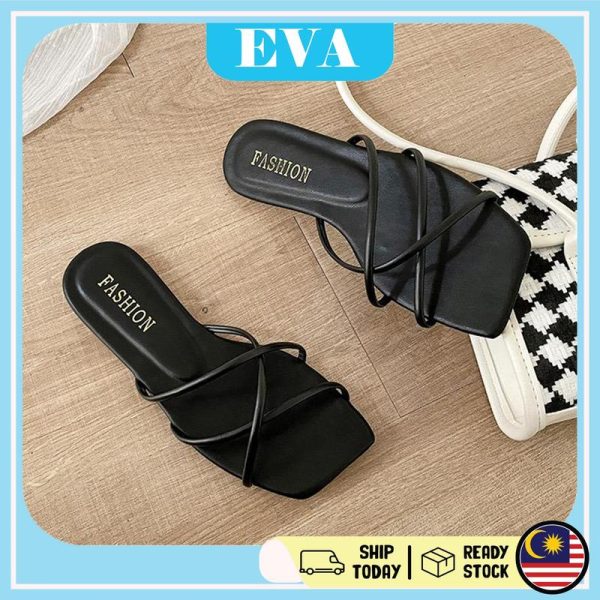READY STOCK EVA Women Sandals Flats Shoes Strap Kasut Sandal Perempuan Wanita