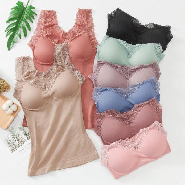 Singlet Bra Women Singlet Women Baju Singlet Wanita Bra Wanita Singlet Perempuan Underwear Dusty Pink