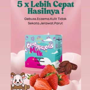 Goatylicious susu kambing strawberry gebuss