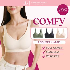 Chantelle Secret M-3XL Full Coverage Micro Soft Push Up Plus Size Seamless Support Bra for Women Ultra Comfort Bra Elastic Underwear