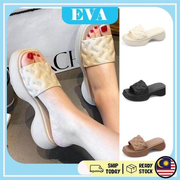 READY STOCK EVA Thick Women's Sandal Kasut Wanita Casual Wedges Flip Kasut Perempuan