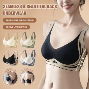 Bra Sukan, Untuk Wanita Bersaiz Besar M-4XL,Outdoor Sport,Tali Bahu Boleh Laras, Lancar, Selesa dan Bernafas, Tiada Cincin Keluli, Tekan Tubi, Sesuai untuk Pakaian Dalam, Untuk Gadis