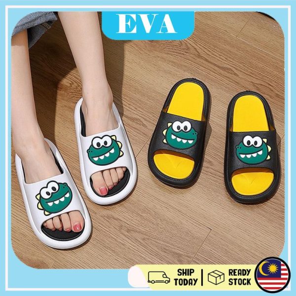 READY STOCK EVA Slippers Women Men Unisex Cartoon Dinosaur Slippers Home Indoor Shoes Cotton Selipar Wanita Perempuan
