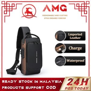 AMG Shoulder Bag for Men Motorcycle Crossbody Bag Trend New Simple Sportscasual Sling bag