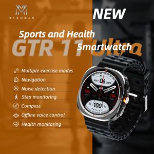Maxwear GTR11 Ultra Smart Watch 1.43inch Bluetooth Call GPS Tracking Navigation 4GB NFC Compass IP68 Waterproof Sports Heart Rate Smartwatch