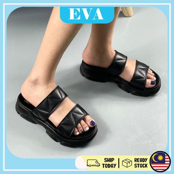 READY STOCK EVA Lady Casual High Slipper Women Sandal Kasut Perempuan Walking Shoes
