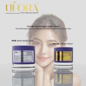 UFORA Glass Skin | HYA Glow Moisturizer | KOJIC Cream Plus+