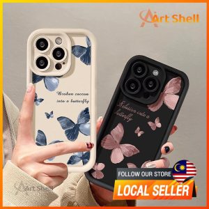 Compatible with iPhone 14 Pro max butterfly 11 12 13 14 Casing silicone xr xs Max 7 8 Plus 11Pro 13P Case Protection Mobile