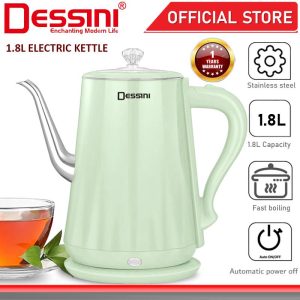 DESSINI ITALY 1.8L Stainless Steel Electric Kettle Automatic Cut Off Boiler Jug Teapot / Cerek