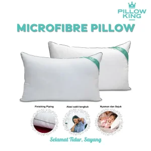 PILLOWKING - 1.2kg Bantal Tidur Sakit Leher Microfibre Bantal Hotel 5 Bintang Viral Buatan Malaysia
