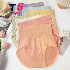 [3 / 7 helai] Seluar dalam wanita berkualiti tinggi, nipis, licin, pinggang tinggi, lembut, bernafas, mengawal perut, mengangkat punggung, seluar dalam wormwood
